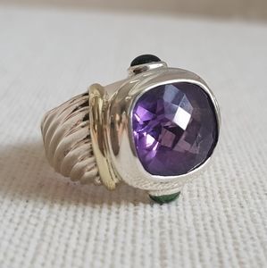David Yurman Renaissance Amethyst Peridot Ring